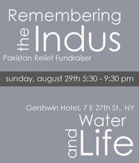 Remembering the Indus – Pakistan Relief Fundraiser on Aug 29th